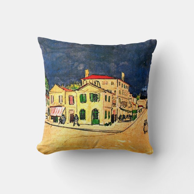 Van Gogh - The Yellow House Cushion (Front)