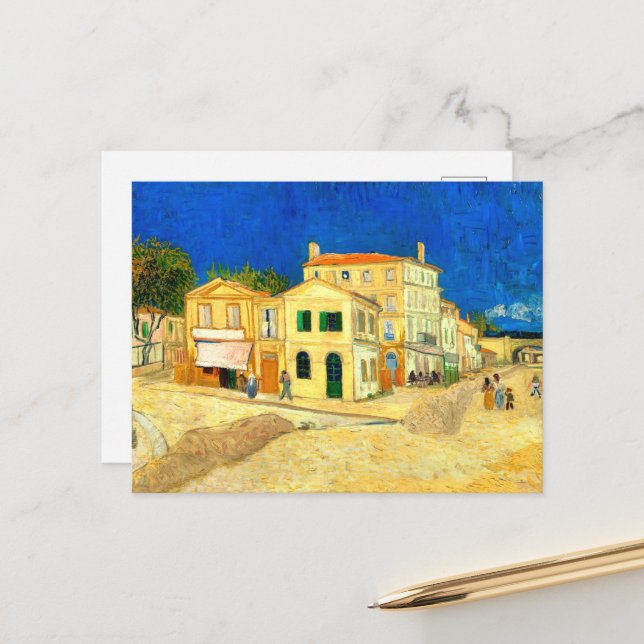 Van Gogh, The Yellow House,  Postcard (Front/Back In Situ)