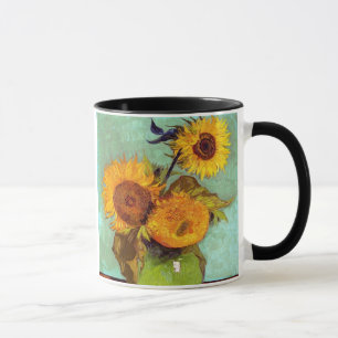 Van Gogh - Three Sunflowers In A Vase - Fine Art Mug