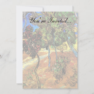 Van Gogh - Trees In The Garden of St Paul Hospital Invitation