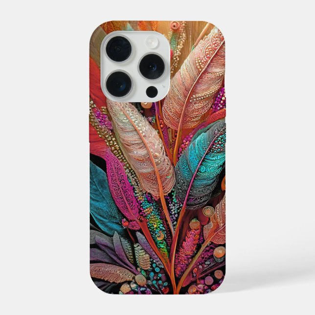 Van Gogh Tulips, Deep purple fanciful garden iPhone Case (Back)