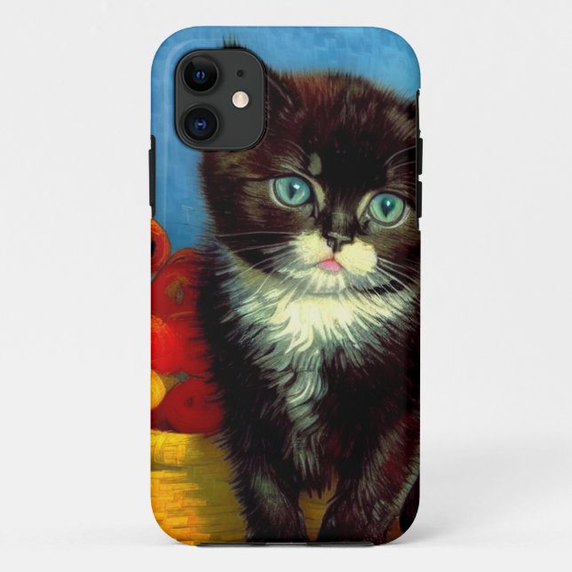 Van Gogh Tuxedo Cat  Case-Mate iPhone Case (Back)