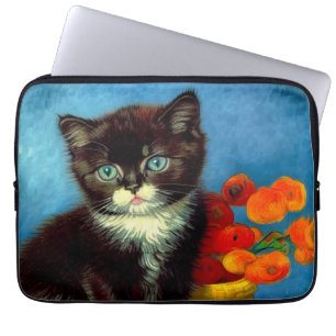 Van Gogh Tuxedo Cat Laptop Sleeve