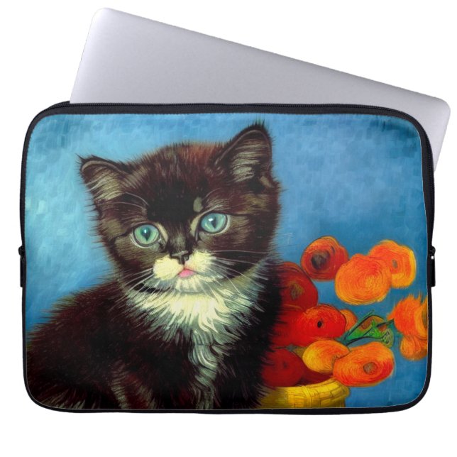 Van Gogh Tuxedo Cat  Laptop Sleeve (Front)