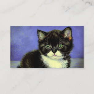 Van Gogh Tuxedo Kitten Enclosure Card