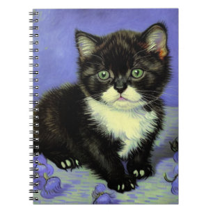 Van Gogh Tuxedo Kitten Notebook