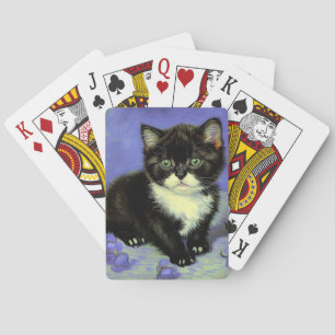 Van Gogh Tuxedo Kitten Playing Cards