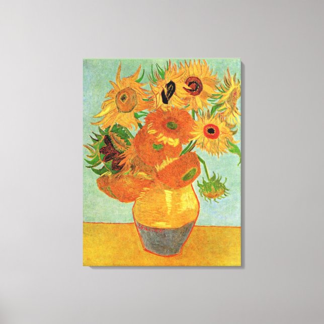 Van Gogh - Twelve Sunflowers Canvas Print (Front)