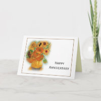 Van Gogh twelve sunflowers happy anniversary
