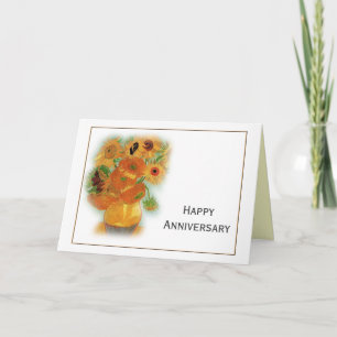 Van Gogh twelve sunflowers happy anniversary Card