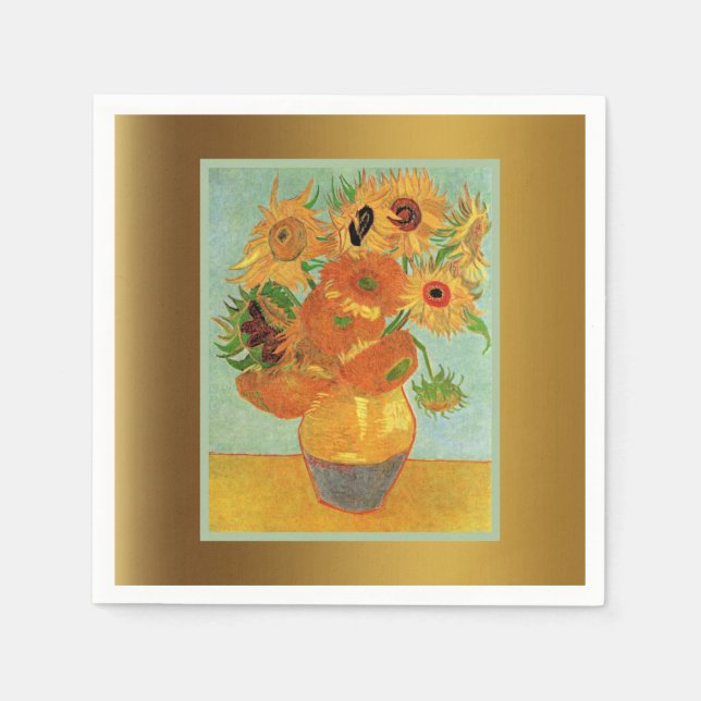 Van Gogh - Twelve Sunflowers Napkin (Front)