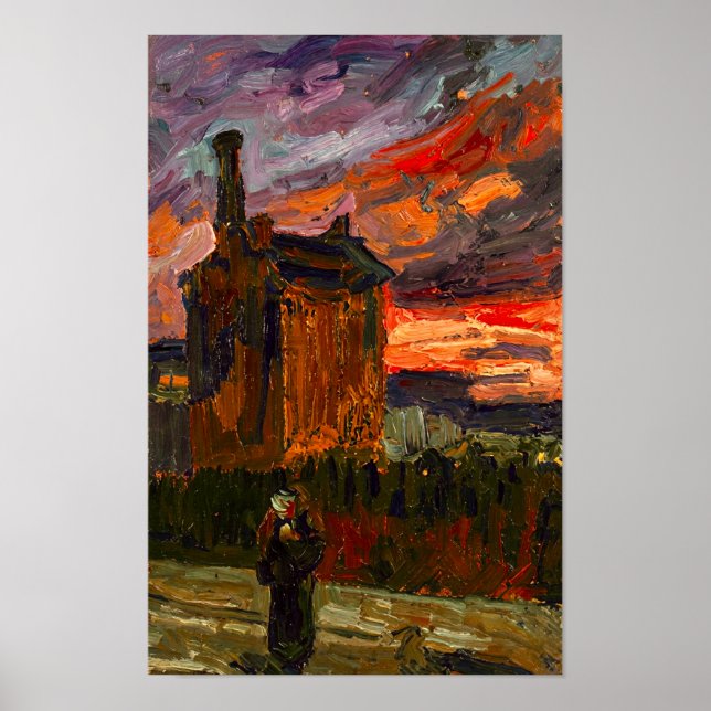 Van Gogh Twilight Before the Storm Montmartre Poster (Front)