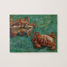 Van Gogh Two Crabs Green Impressionist Art