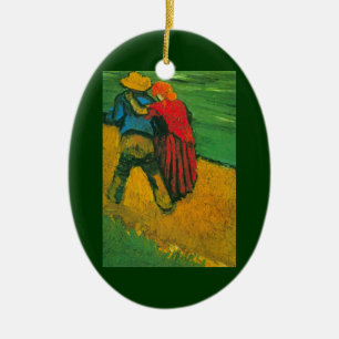 Van Gogh Two Lovers Ceramic Tree Decoration