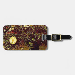 Van Gogh Vase Blossoms Flowers Vintage Painting Luggage Tag