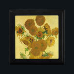 Van Gogh - Vase with 15 Sunflowers Gift Box<br><div class="desc">Vase with Fifteen Sunflowers / Vase avec quinze tournesols - Vincent Van Gogh,  August 1888 - Sunflowers 1888 fouth version (F454)</div>