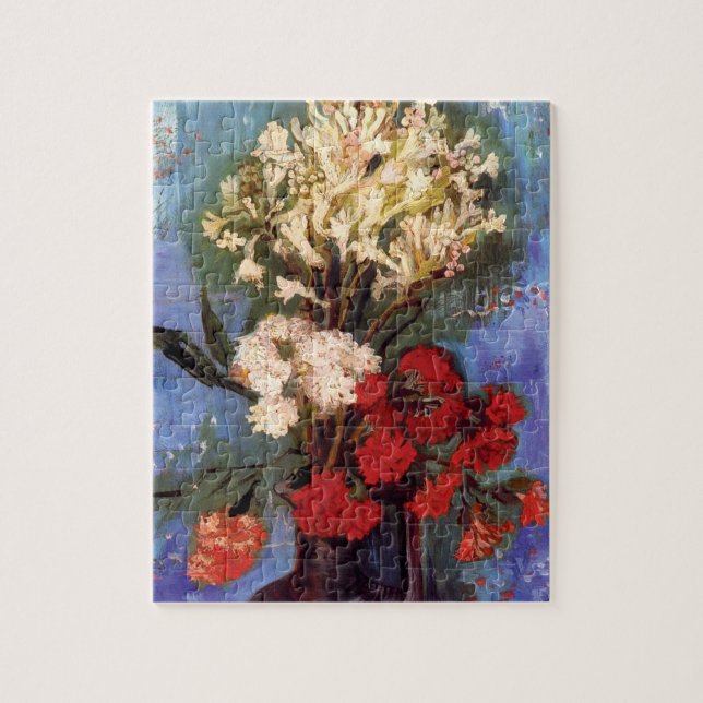Van Gogh - Vase With Carnations And Other Flowers Jigsaw Puzzle (Vertical)