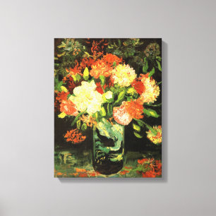 Van Gogh Vase with Carnations Canvas Print