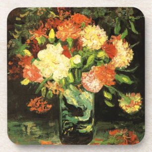 Van Gogh Vase with Carnations Coasters