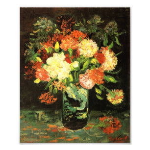 Van Gogh Vase with Carnations Print