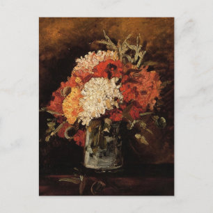 Van Gogh Vase with Carnations, Vintage Fine Art Postcard