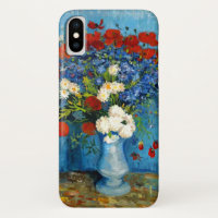 Van Gogh Vase with Cornflowers and Poppies