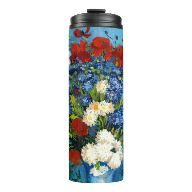 Van Gogh Vase with Cornflowers and Poppies Thermal Tumbler (Front)