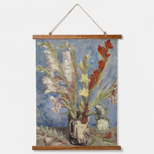 Van Gogh Vase with Gladioli and China Asters     Hanging Tapestry
