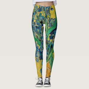 Van Gogh Vase with Irises Classic Impressionism Leggings