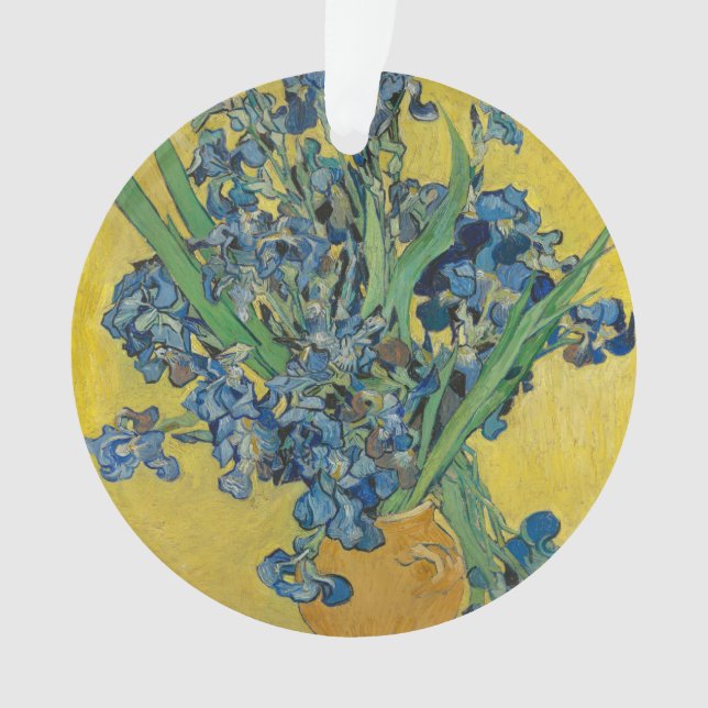 Van Gogh Vase with Irises Classic Impressionism Ornament (Front)