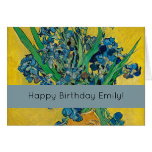 Van Gogh Vase with Irises on Yellow