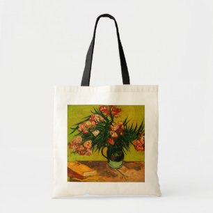 Van Gogh Vase With Oleanders And Books Floral Art Tote Bag
