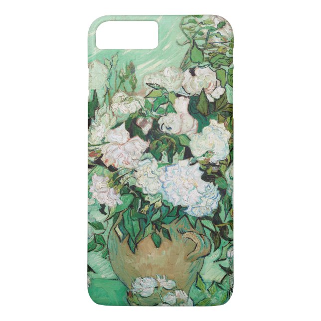 Van Gogh Vase with Pink Roses Floral Painting Case-Mate iPhone Case (Back)