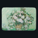Van Gogh Vase with Pink Roses Vintage Flower Art Bath Mat<br><div class="desc">Vincent van Gogh (Dutch, 1853 - 1890) Vase with Pink Roses, 1890, Oil on canvas, 71 cm x 90 cm. Painted in the psychiatric hospital at Saint-Remy, before Van Gogh was set to check out. The painting reflects the optimism he had for his future, both in his choice of colour...</div>