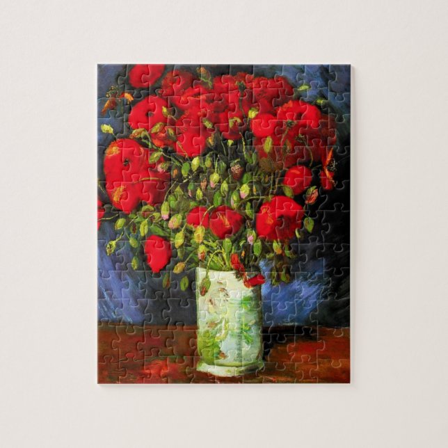 Van Gogh Vase With Red Poppies Puzzle (Vertical)