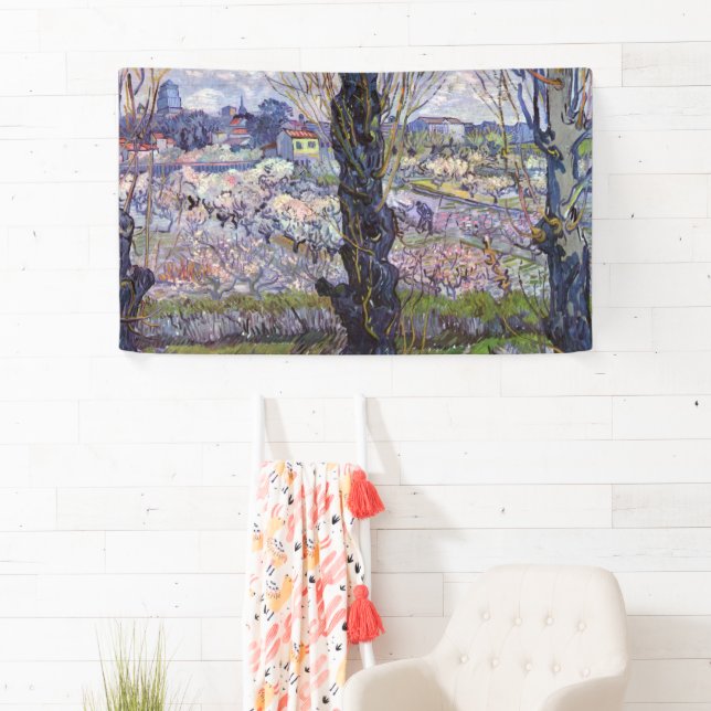 Van Gogh View Arles Flowering Garden Banner (Insitu)