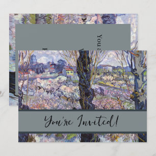 Van Gogh View Arles Flowering Garden Invitation