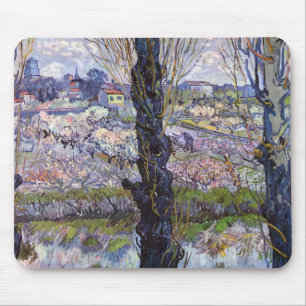 Van Gogh View Arles Flowering Garden Mouse Pad