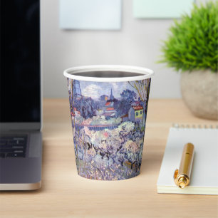 Van Gogh View Arles Flowering Garden Paper Cups