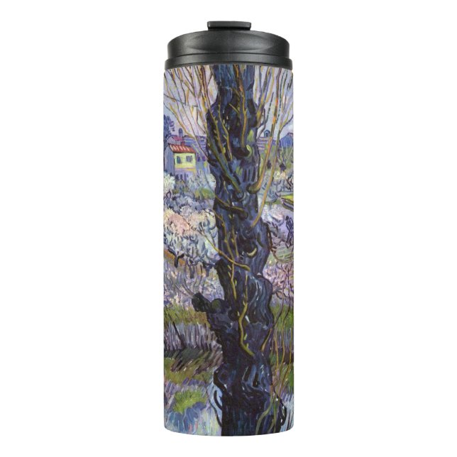 Van Gogh View Arles Flowering Garden Thermal Tumbler (Front)
