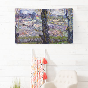 Van Gogh View of Arles Flowering Orchards Banner