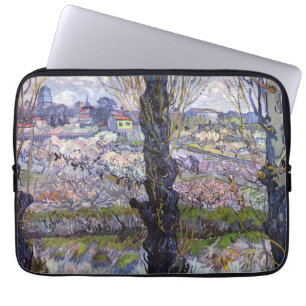 Van Gogh View of Arles Flowering Orchards Laptop Sleeve