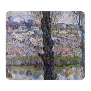 Van Gogh View of Arles Flowering Orchards Print: Cutting Board