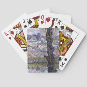 Van Gogh View of Arles Flowering Orchards Print: Playing Cards