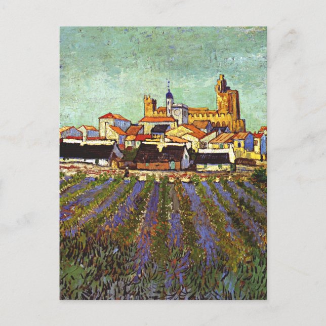 Van Gogh - View of Saintes-Maries Postcard (Front)