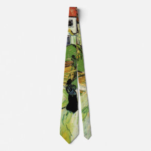 Van Gogh Village Street and Steps Auvers, Figures Tie