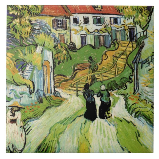 Van Gogh - Village Street and Steps in Auvers Tile (Front)
