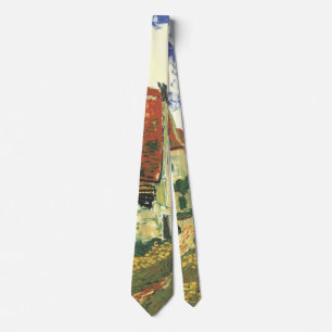 Van Gogh Village Street in Auvers Vintage Fine Art Tie