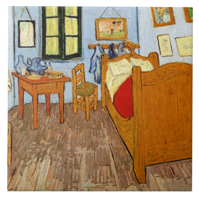 Van Gogh: Vincent's Bedroom in Arles, 1889 Tile (Front)