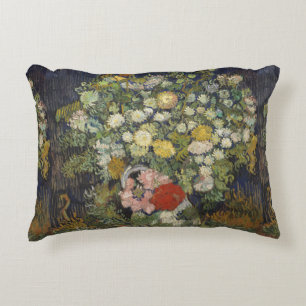 Van Gogh Vintage Bouquet of Flowers in a Vase Decorative Cushion